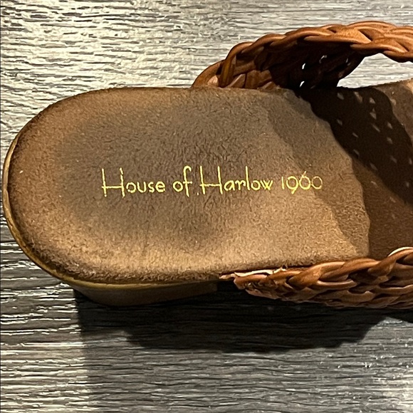 House of Harlow 1960 - Braided Tan Platform Sandals - Picture 2 of 6